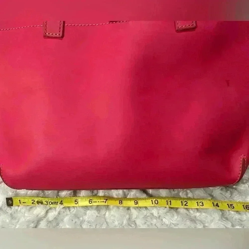 Fossil Leather Fuchsia Tote Summer Spring Bag